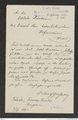 k.k. naturhistorisches Hofmuseum, Intendanzakten 1885-1896 (Hauer), Aktenzahl Z.583/1892, Seite 1